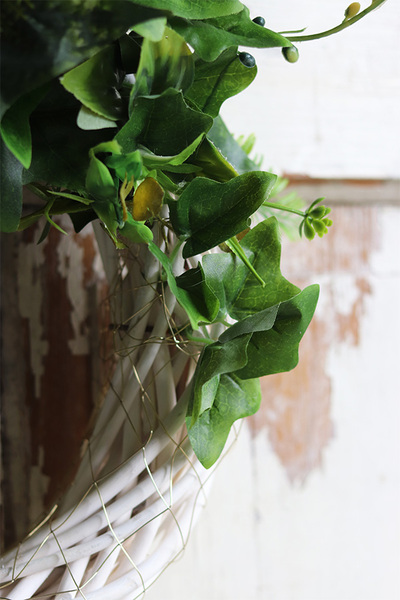 dekoracyjny wianek z bluszczem, Liście 2, śr.33cm 