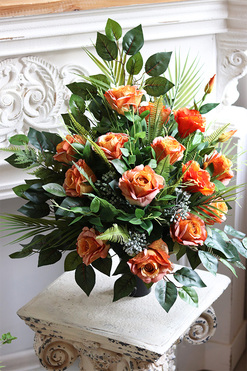 Pomerania, bukiet nagrobny we wkładzie, wys.50cm 