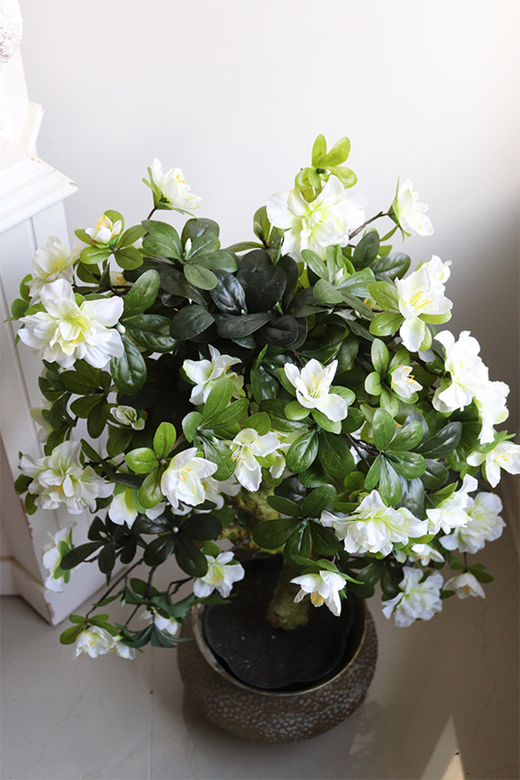 Azalia Bonsai Eduardo, sztuczna roślina w donicy