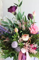 Purple Birds, bukiet nagrobny we wkładzie