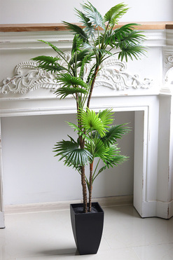 OD RĘKI Palma Livistona Young, sztuczna roślina w doniczce, wys.125cm