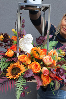 Angelo Garden Jesienny, komplet dekoracji nagrobnych, bukiet + lampion