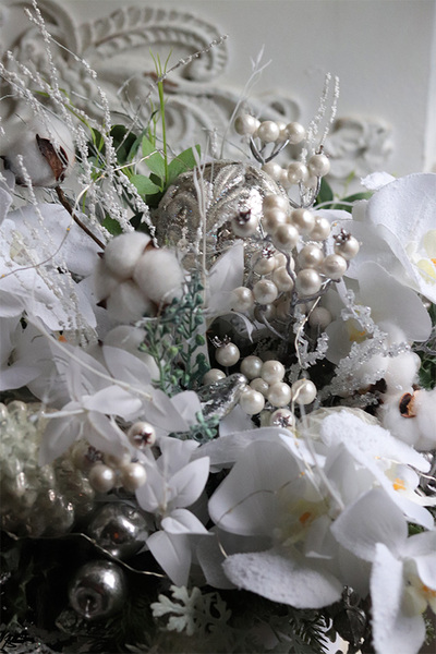 White Place, biały flowerbox zimowy