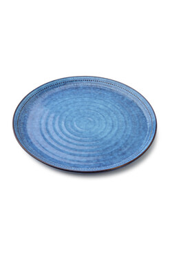 Blue Classics, ceramiczny talerz obiadowy, śr.27.5cm