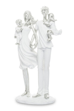 Family, figurka dekoracyjna rodzice z dziećmi, wys.26cm