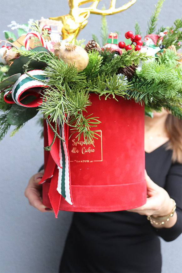 Złoty Jeleń, flowerbox świąteczny LED