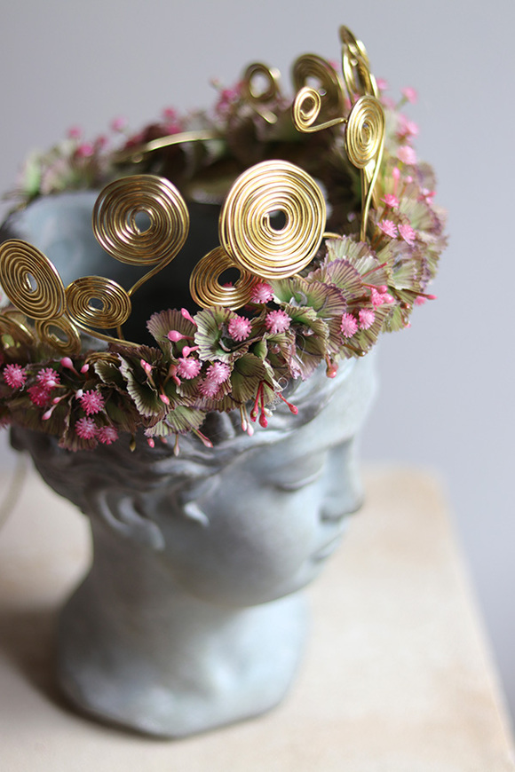 wianek na głowę / ozdoba do włosów Złota Baronowa, rozmiar uniwersalny