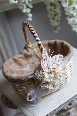 dekorowany koszyczek wielkanocny, Velia, wys.26cm   