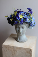  kwiatowy wianek na głowę Niebieska Mazovia, rozmiar uniwersalny