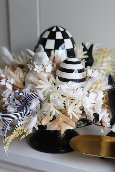 Wielkanocna Szachownica 2, stroik wielkanocny na paterze