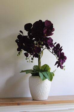 Purple Belia, fioletowy sztuczny storczyk w donicy, wys.62cm 