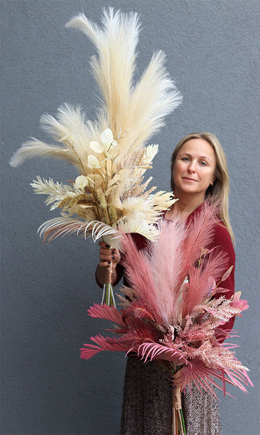 Rewia Dark Pink, różowy bukiet dekoracyjny