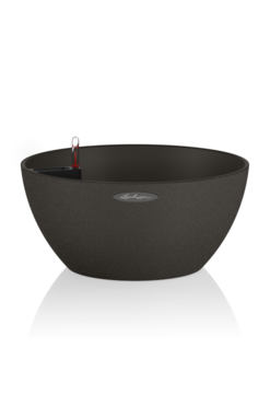 Cubeto Stone, doniczka z nawadnianiem, grafit, wym.18x40cm