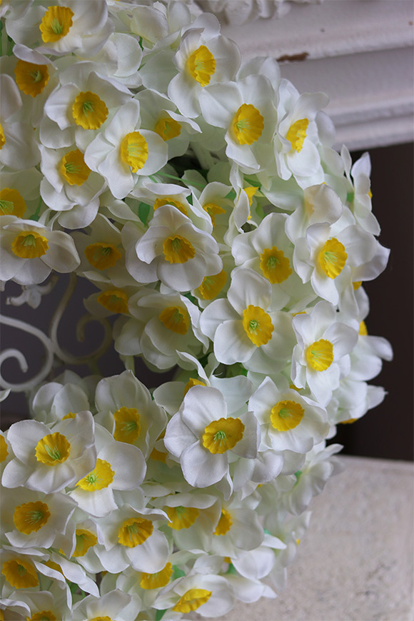 Narcyz, wiosenny wianek na drzwi