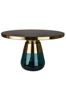 Entre, stolik kawowy ze szklaną podstawą, morski