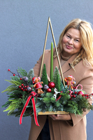 Christmas Triangle, świąteczny stroik ze świecznikiem