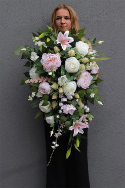 Jellena Pinkalla, elegancka wiązanka nagrobna, dł.90cm 