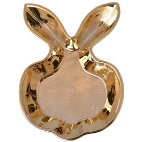 Easter Glamour, talerz wielkanocny, zając złoty, kpl.2szt