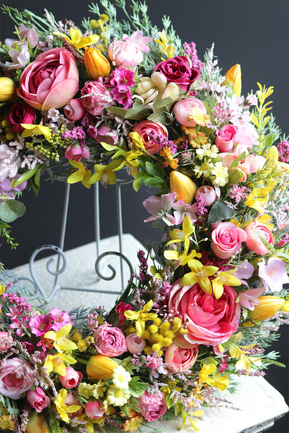 Wiosenna Zorza, wiosenny wianek dekoracyjny