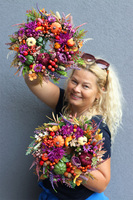 Kreona Autumn, jesienny wianek z owocami