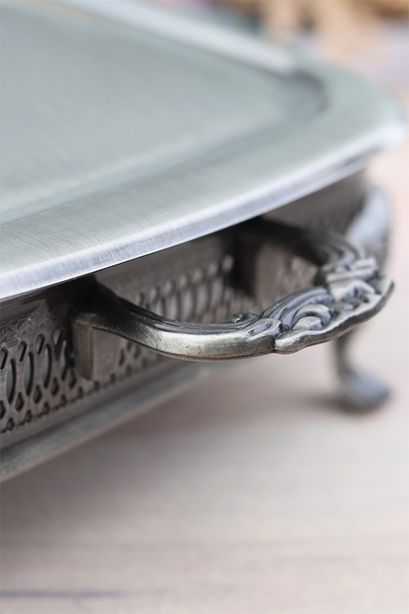 ekskluzywne naczynie żaroodporne z pokrywką, Silverisa, wym.16x41x21cm