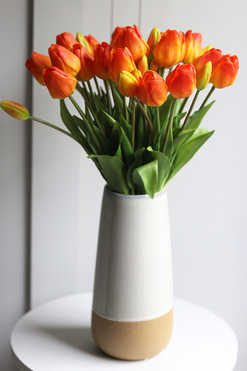 OD RĘKI Sunrise Tulips, bukiet kwiatów w wazonie, wys.50cm