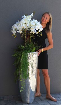 Mozaika Explosion, wysoki sztuczny storczyk podłogowy, wys.166cm