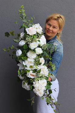 Selena Bielania, dekoracyjna girlanda kwiatowa, dł.110cm 