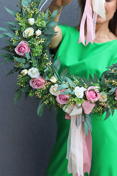 wianek na drzwi na obręczy, Subtelle Jefreta, rozp.60cm