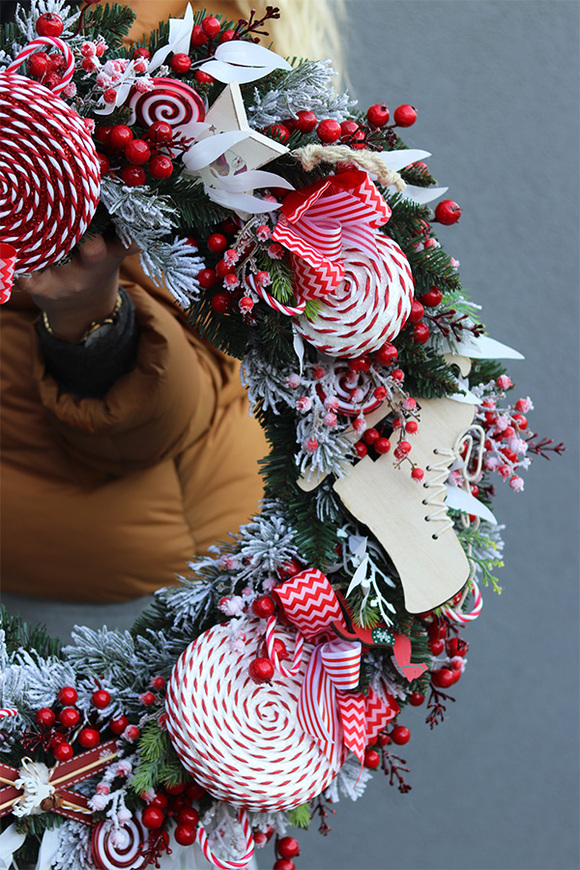 Lollypop Candy 3, świąteczny wianek dekoracyjny