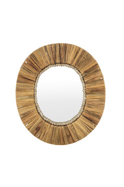 Boho Mirror A, owalne lustro wiszące, wym.47x43cm