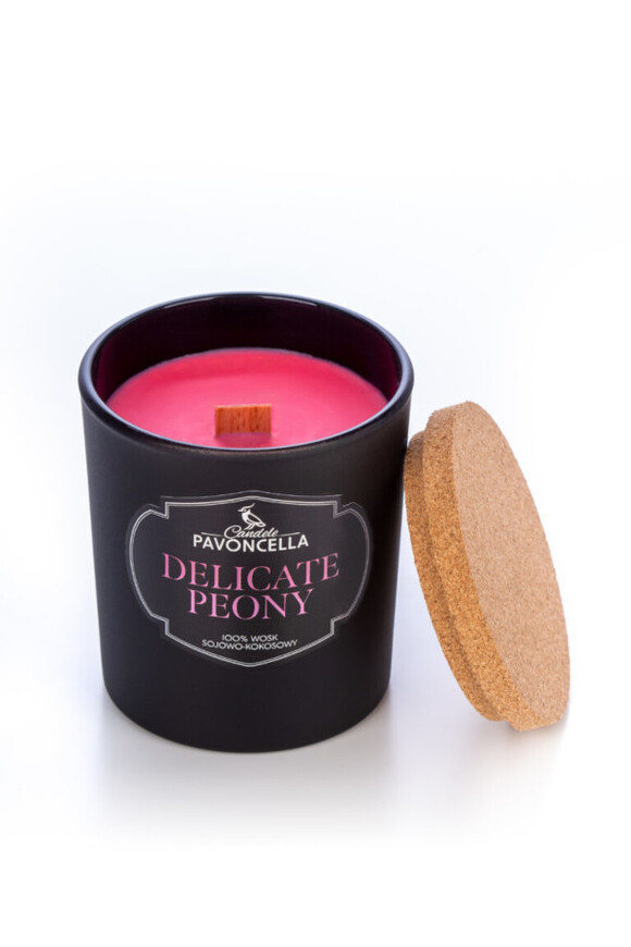 Delicate Peony, sojowo-kokosowa świeca zapachowa w szkle