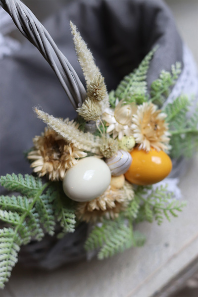 dekorowany koszyczek wielkanocny, Filana, wys.25cm