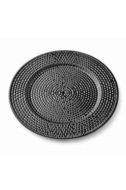 Basque, ozdobny czarny podtalerz, śr.33cm