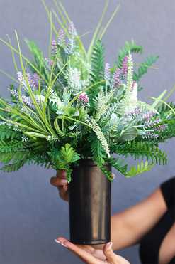Heather&Lavender, bukiet nagrobny we wkładzie, dł.51cm 