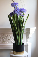 Czosnek Ozdobny Black&Gold, sztuczna roślina w doniczce