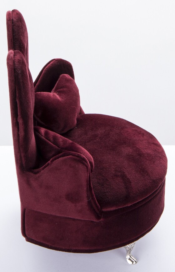 szkatułka / puzderko Florencja Fotel Red, wym.18x15.5x13cm