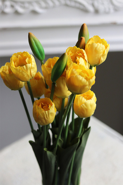 Tulipany Springtime, wiosenna dekoracja, żółta