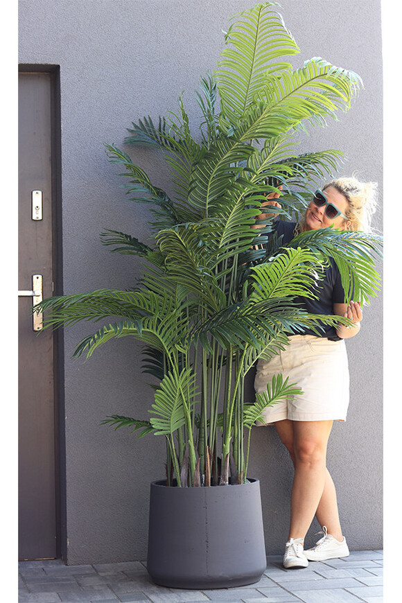 Areca Simphonica Concrete, sztuczna palma w betonowej donicy