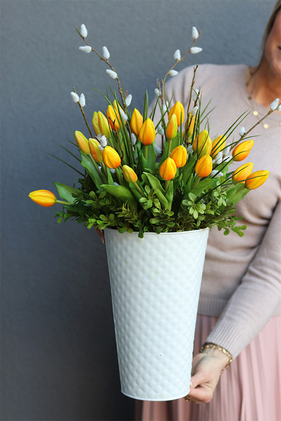 Żółte Tulipany, wiosenna kompozycja kwiatowa