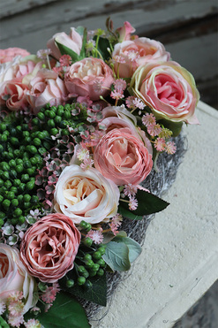 kompozycja nagrobna, Serce Berino, wym.17x50x33cm 