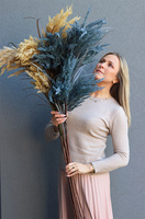 Boho Grass Blue, bukiet sztucznych traw