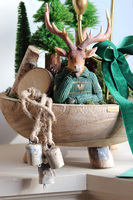 Fińskie Reny, świąteczny stroik na stół