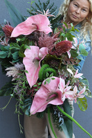 Anturium Giganta, wiązanka nagrobna z anturium