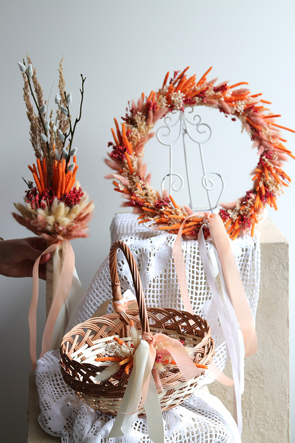 Pomarańczowa Wielkanoc, komplet dekoracji wielkanocnych