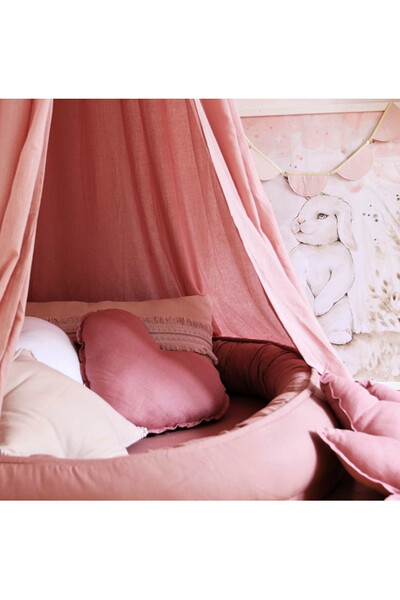 Heart Pillow, lniana poduszka w kształcie serca