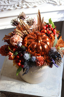 Dynia Glitter Velvet, jesienny flowerbox dekoracyjny