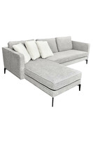 Classic, sofa narożna lewostronna, szary melanż