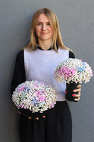 Kaszka Piano, kompozycja nagrobna w misie, wym.20x25cm