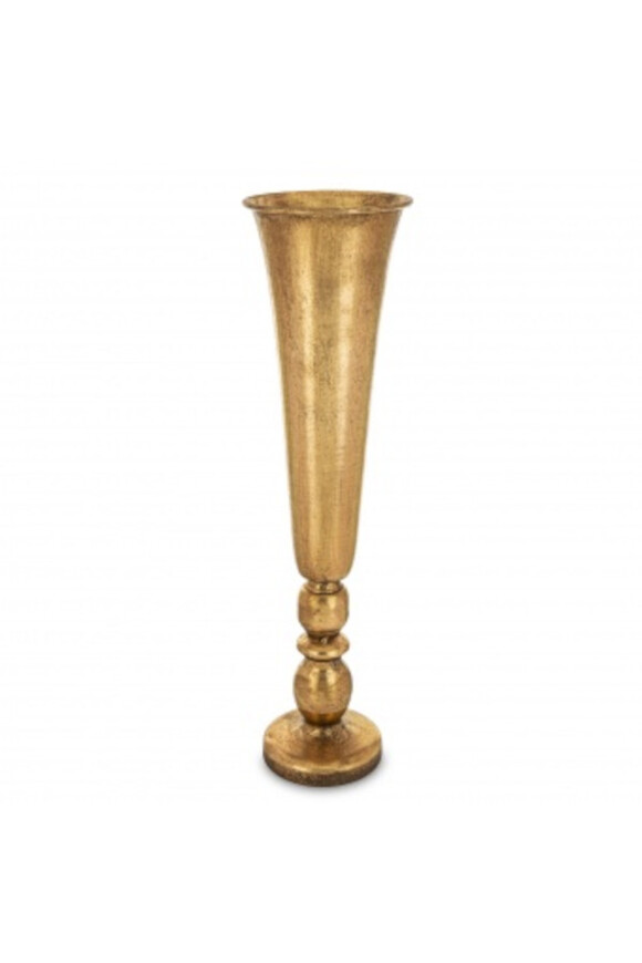 Porto Gold E, efektowny złoty puchar / wazon, wym.59x15x15cm